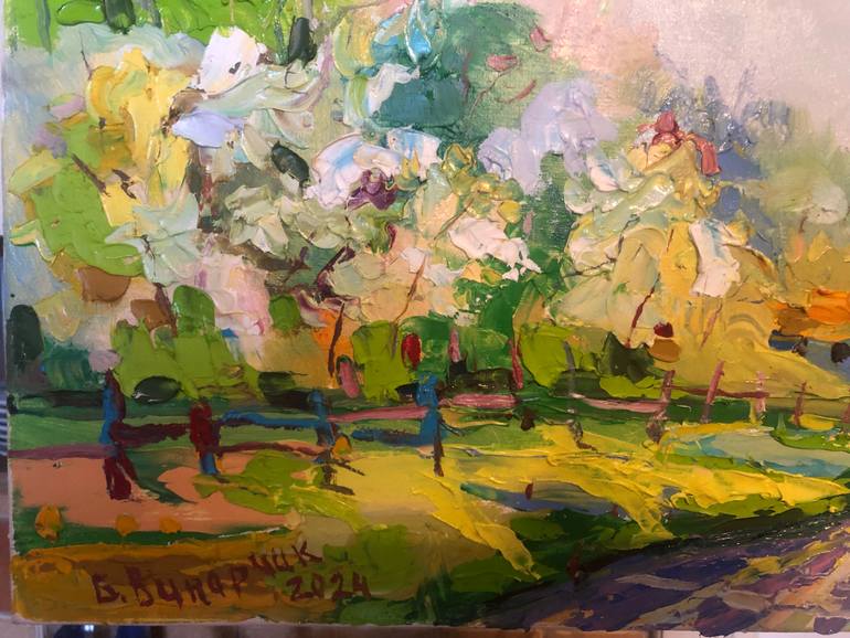 Original Expressionism Landscape Painting by Bogdan Vynarchyk