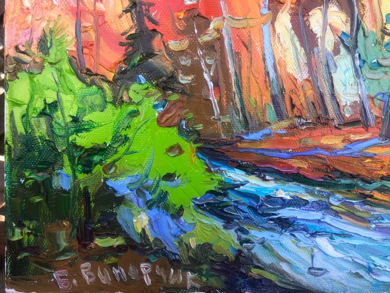 Original Expressionism Landscape Painting by Bogdan Vynarchyk