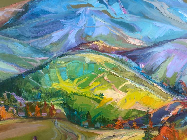Original Expressionism Landscape Painting by Bogdan Vynarchyk