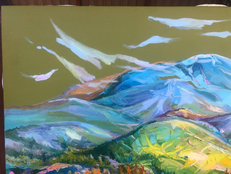 Original Expressionism Landscape Painting by Bogdan Vynarchyk