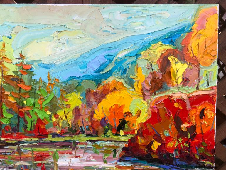 Original Expressionism Landscape Painting by Bogdan Vynarchyk