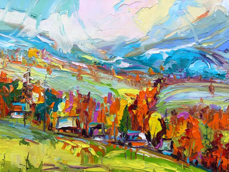 Original Expressionism Landscape Painting by Bogdan Vynarchyk