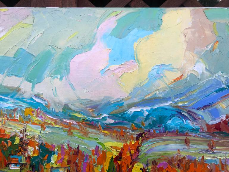 Original Expressionism Landscape Painting by Bogdan Vynarchyk