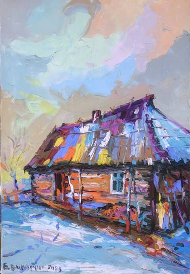 Original Expressionism Landscape Painting by Bogdan Vynarchyk
