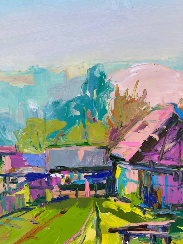 Original Expressionism Landscape Painting by Bogdan Vynarchyk