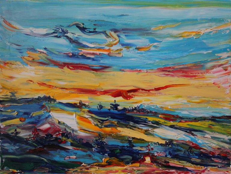 Sunset Painting by Bogdan Vynarchyk | Saatchi Art