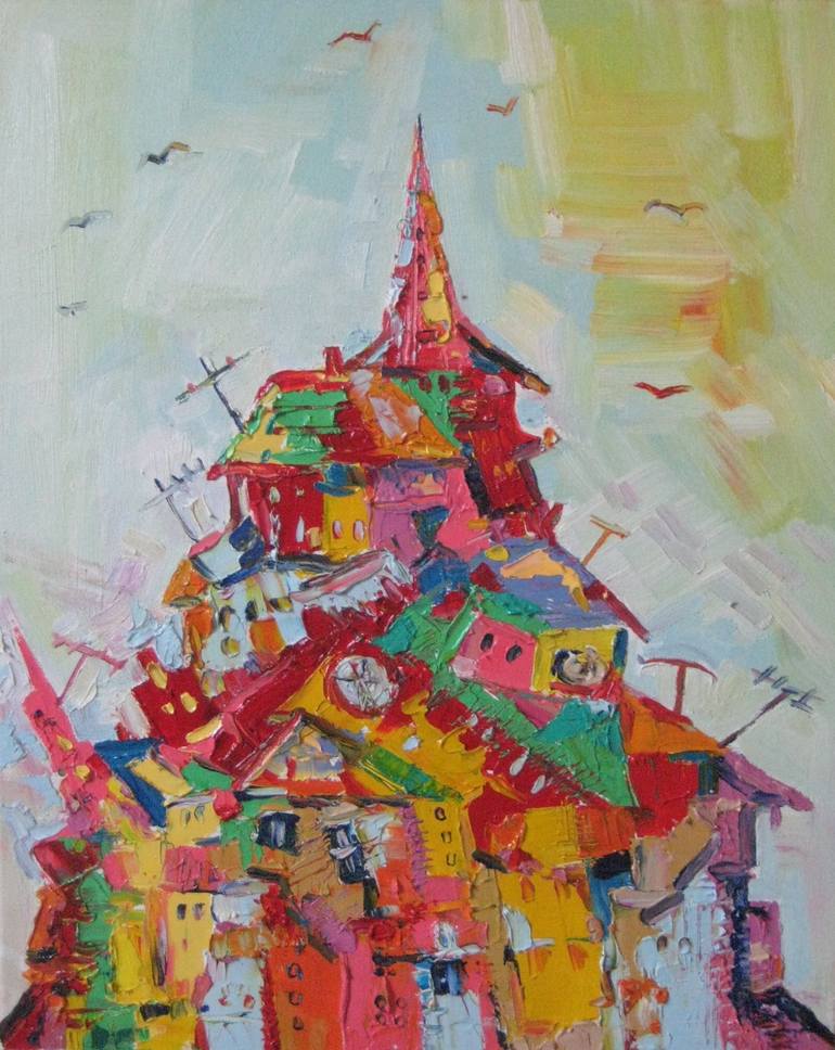 Print of Surrealism Architecture Paintings by Bogdan Vynarchyk