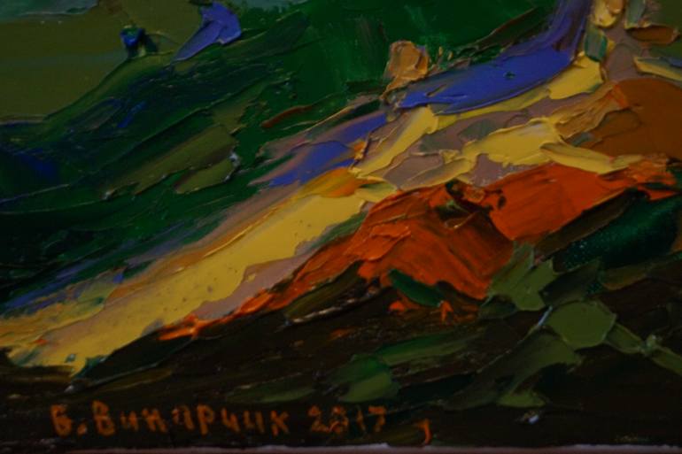 Original Expressionism Landscape Painting by Bogdan Vynarchyk