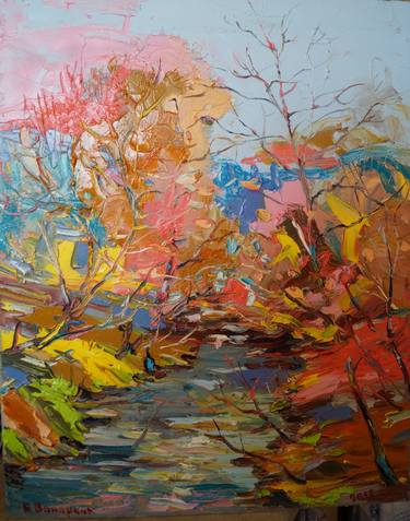 Original Expressionism Landscape Paintings by Bogdan Vynarchyk