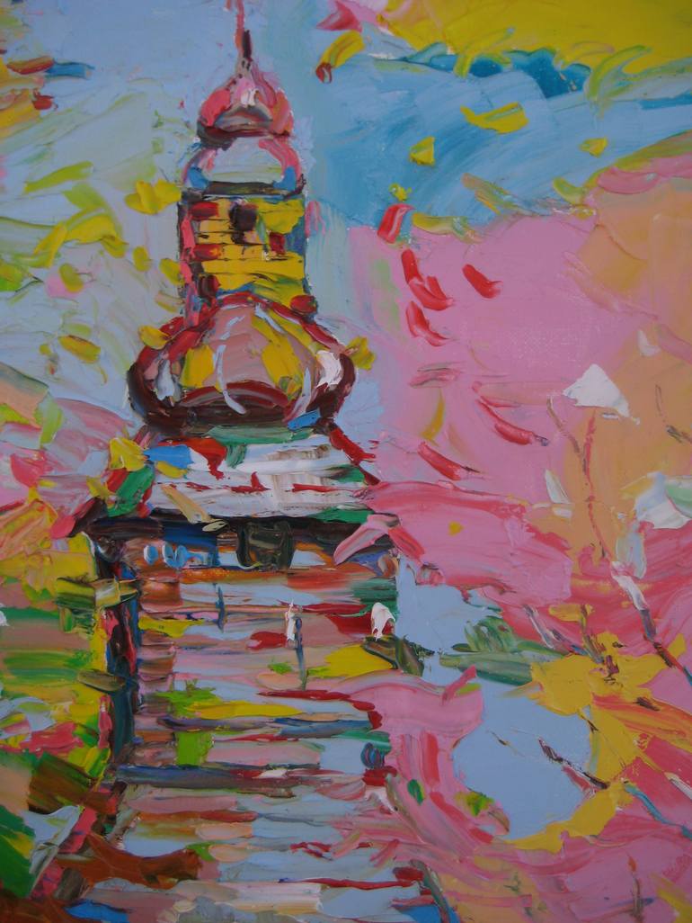 Original Impressionism Architecture Painting by Bogdan Vynarchyk