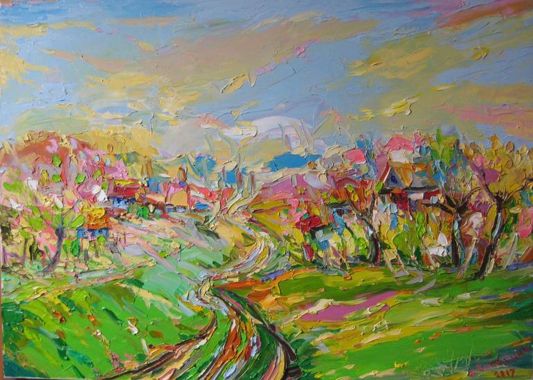 Print of Expressionism Landscape Paintings by Bogdan Vynarchyk