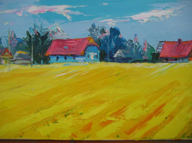 Original Expressionism Landscape Painting by Bogdan Vynarchyk