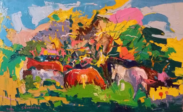 Print of Expressionism Landscape Paintings by Bogdan Vynarchyk