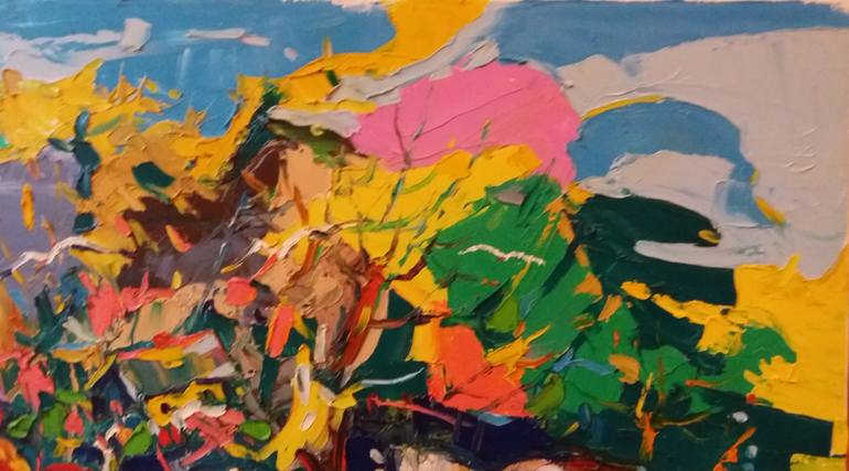 Original Expressionism Landscape Painting by Bogdan Vynarchyk