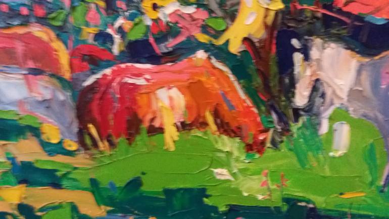 Original Expressionism Landscape Painting by Bogdan Vynarchyk