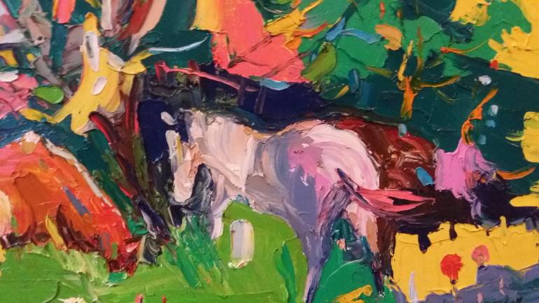 Original Expressionism Landscape Painting by Bogdan Vynarchyk