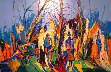 Original Impressionism People Paintings by Bogdan Vynarchyk