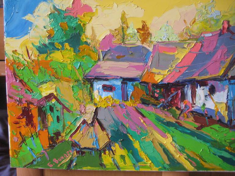 Original Expressionism Landscape Painting by Bogdan Vynarchyk