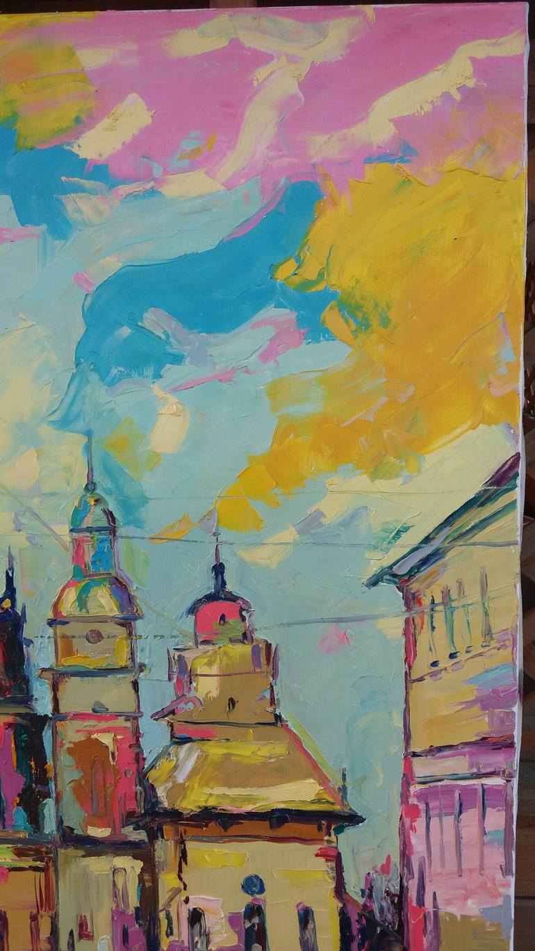 Original Impressionism Architecture Painting by Bogdan Vynarchyk