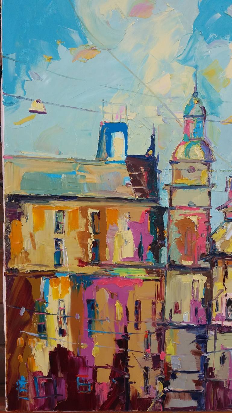 Original Impressionism Architecture Painting by Bogdan Vynarchyk