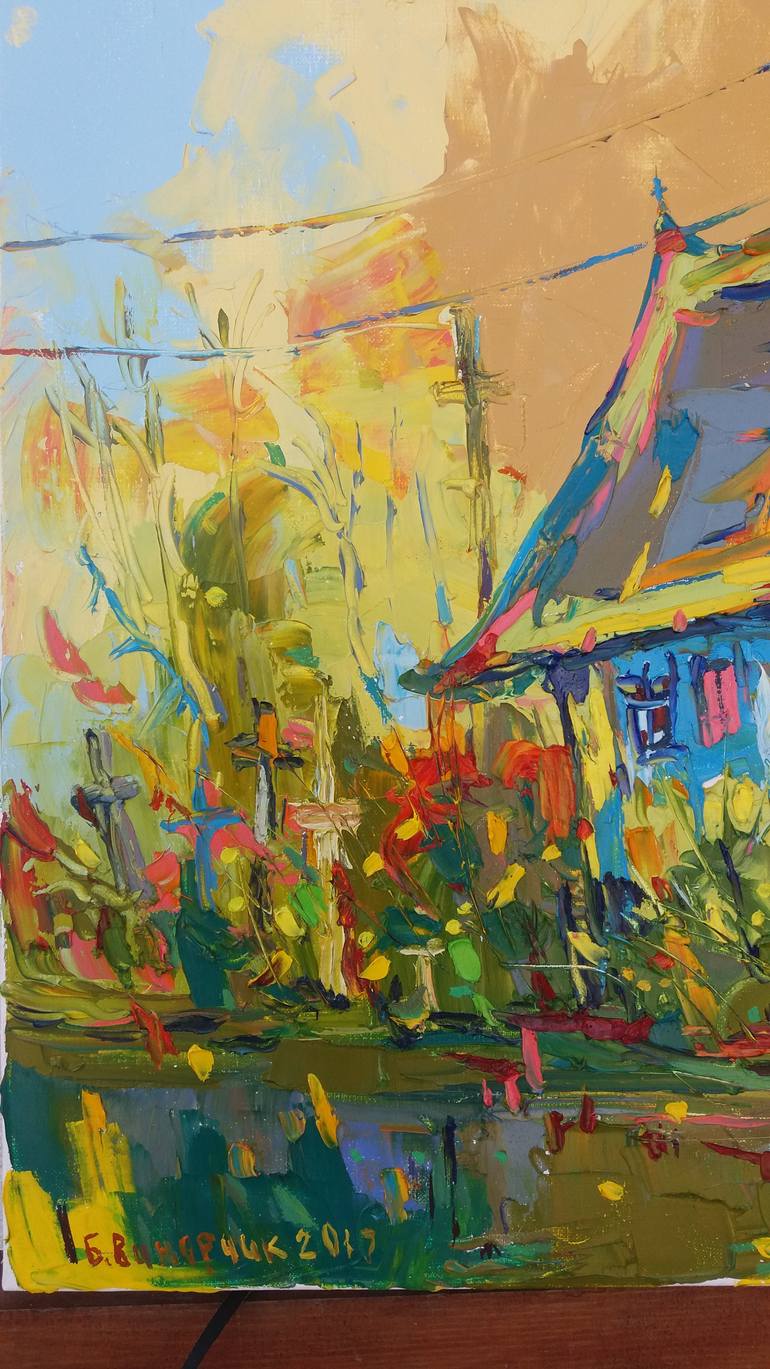 Original Expressionism Landscape Painting by Bogdan Vynarchyk