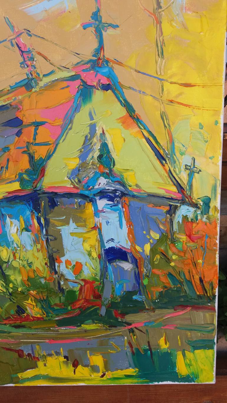 Original Expressionism Landscape Painting by Bogdan Vynarchyk