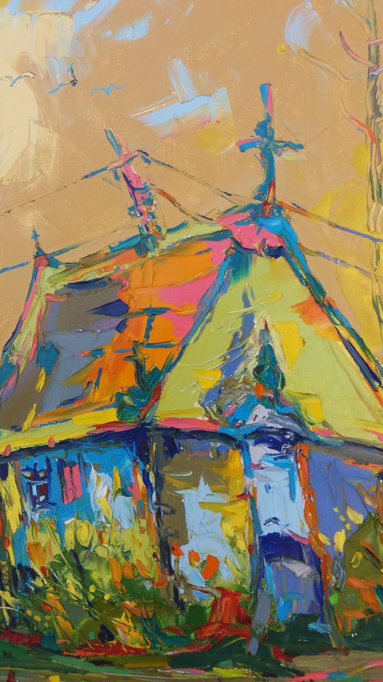 Original Expressionism Landscape Painting by Bogdan Vynarchyk