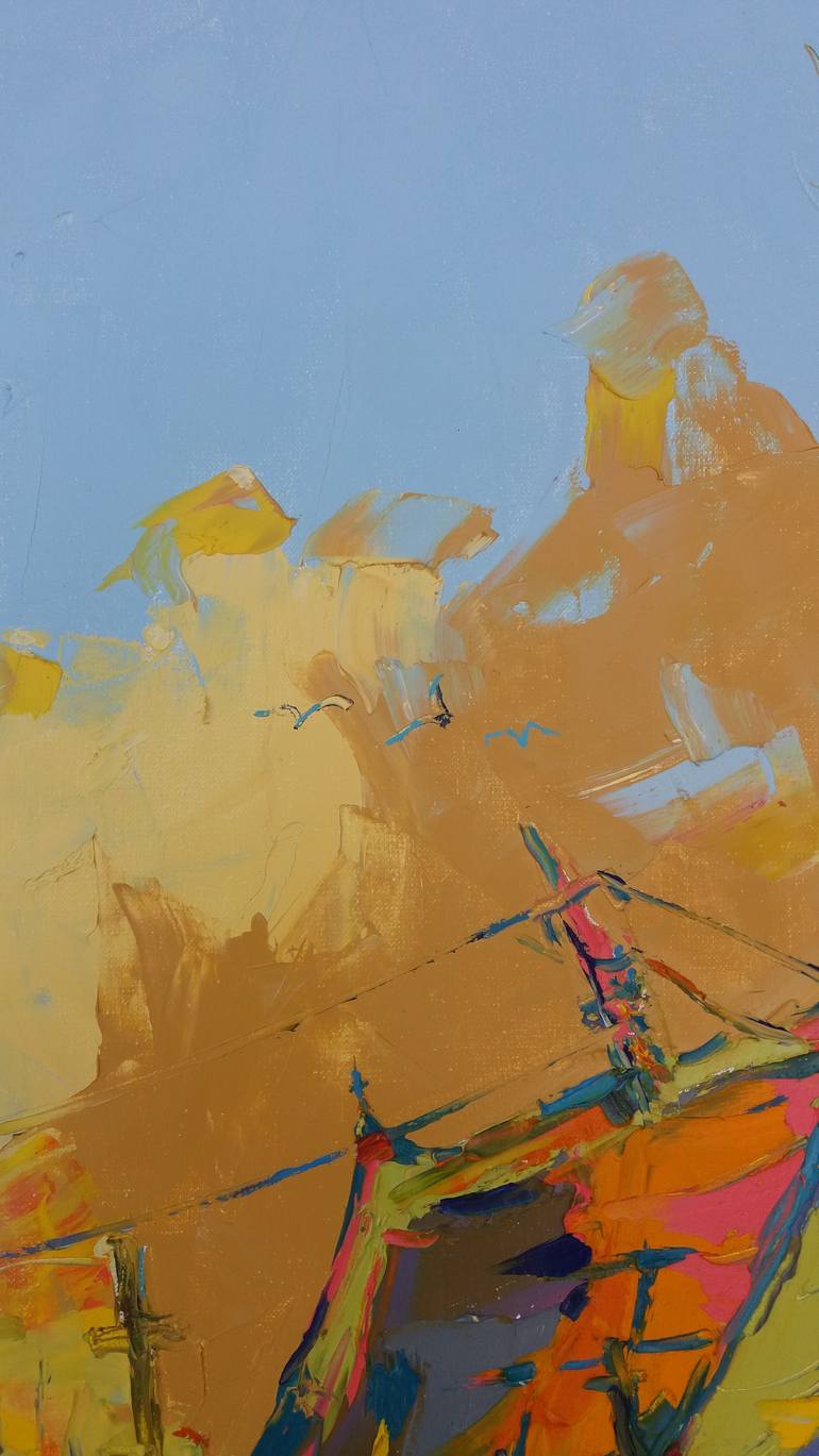 Original Expressionism Landscape Painting by Bogdan Vynarchyk