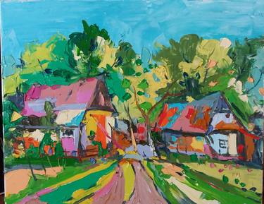 Original Expressionism Landscape Paintings by Bogdan Vynarchyk