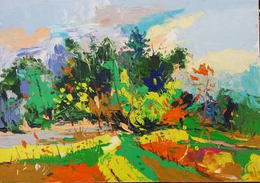 Original Expressionism Landscape Paintings by Bogdan Vynarchyk