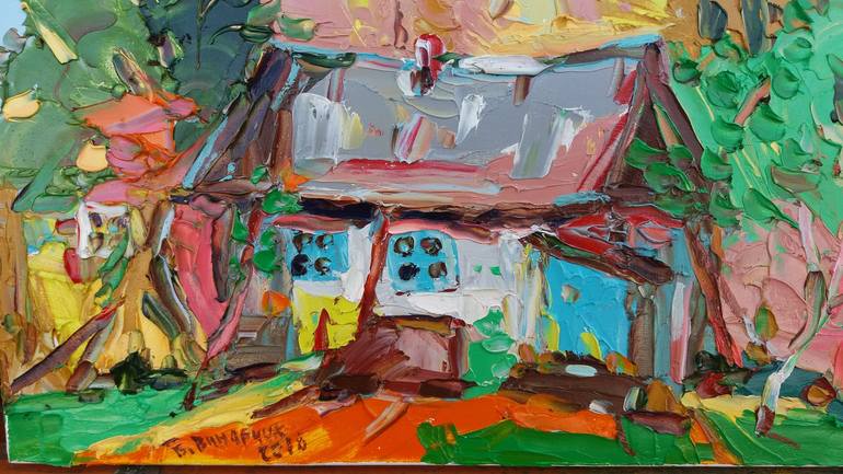 Original Expressionism Landscape Painting by Bogdan Vynarchyk