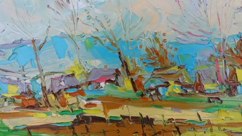 Original Expressionism Landscape Painting by Bogdan Vynarchyk