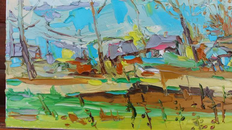 Original Expressionism Landscape Painting by Bogdan Vynarchyk