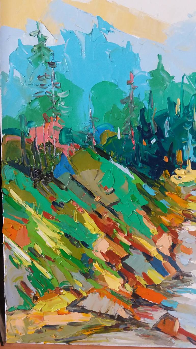 Original Expressionism Landscape Painting by Bogdan Vynarchyk