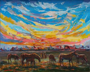 Horses. Sunrise thumb