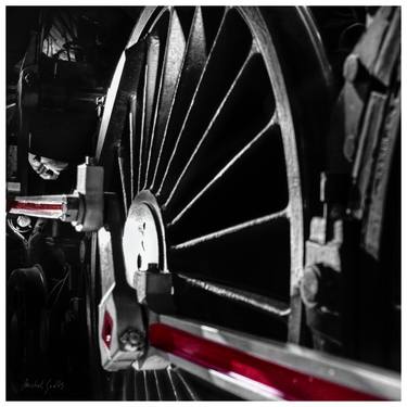 Steam Train Wheel Abstract - 1/1 Limited Single Edition 16x16 thumb