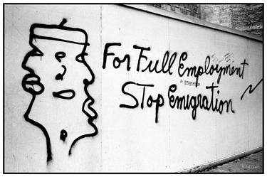 Stop Immigration Graffiti - 1/1 Limited Single Edition 30x20 thumb