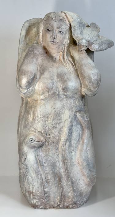 Original Art Nouveau Fantasy Sculpture by Yonnah Ben Levy