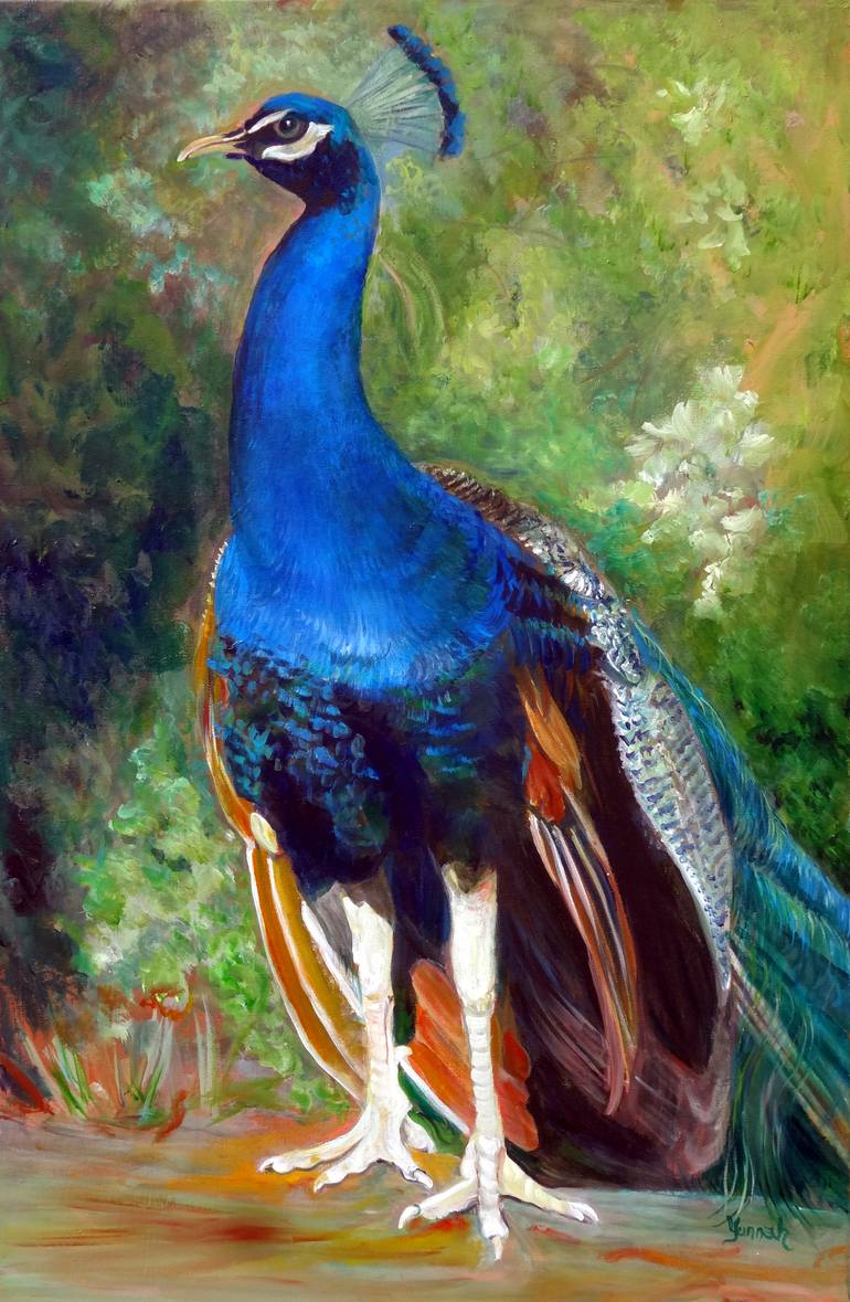 Majestic Peacock Painting by Yonnah Ben Levy | Saatchi Art