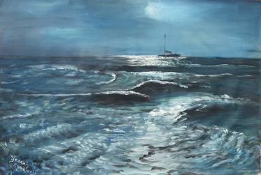 Print of Seascape Paintings by Yonnah Ben Levy