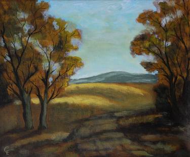 Print of Landscape Paintings by Elena Calapereanu