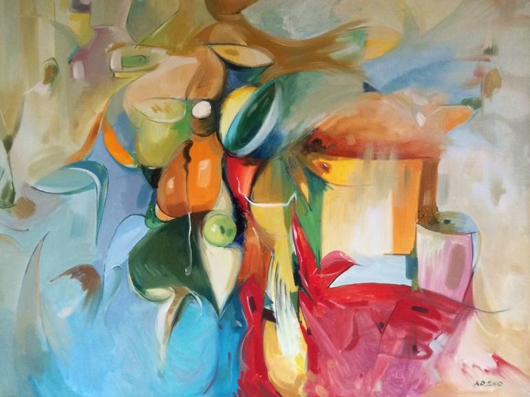 Original Abstract Landscape Paintings by Arsho Isagulyan