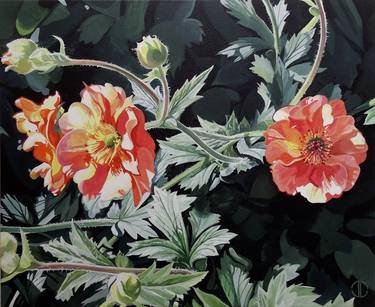 Original Photorealism Floral Paintings by Joseph Lynch