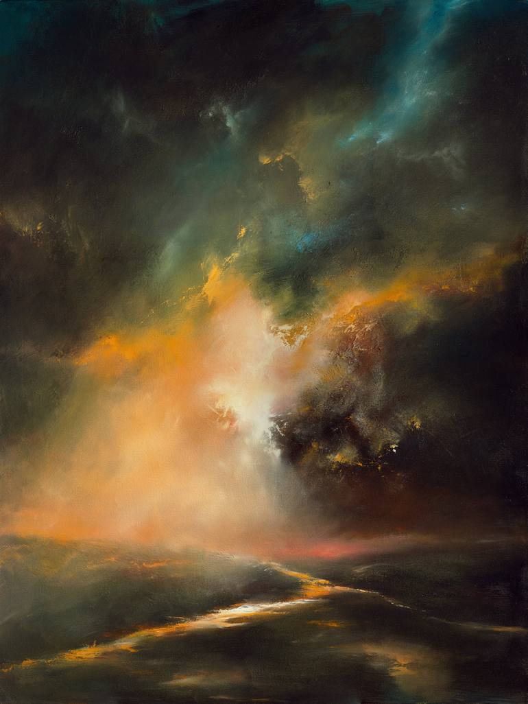 Riding With The Storm Clouds Painting by Christopher Lyter