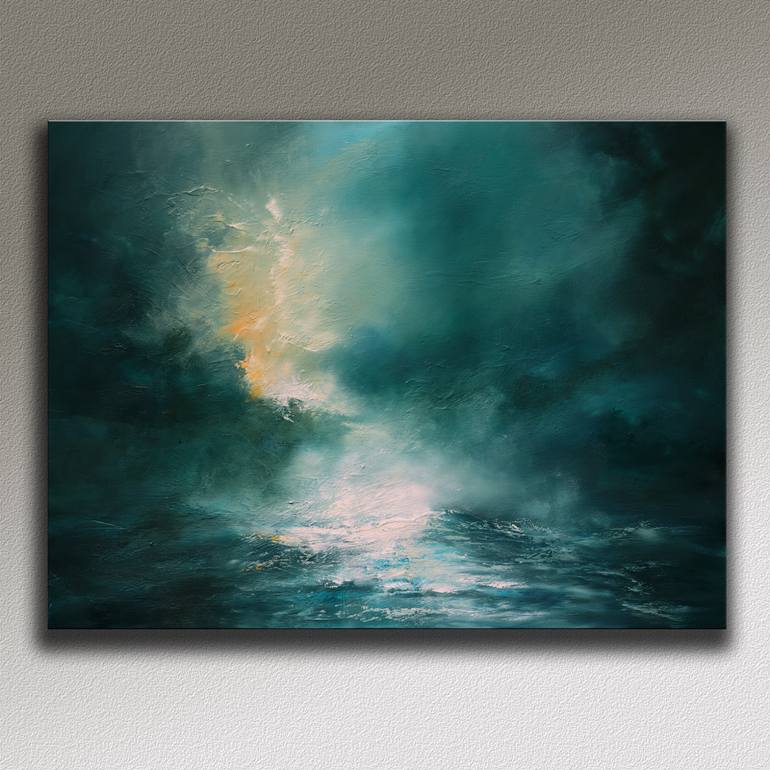 Original Abstract Seascape Painting by Christopher Lyter