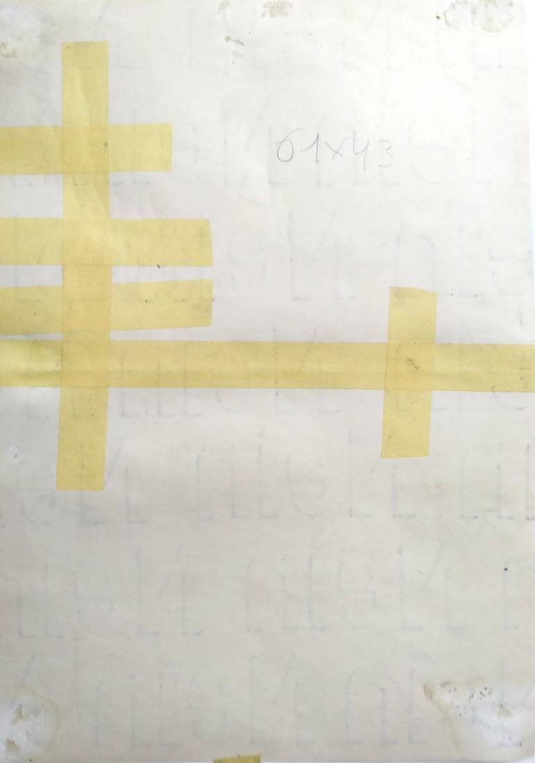 Original Bauhaus Calligraphy Painting by kyrylo bondarenko