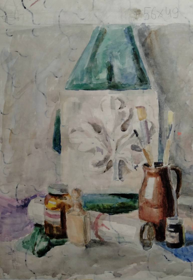 Original Bauhaus Still Life Painting by Kyrylo Bondarenko