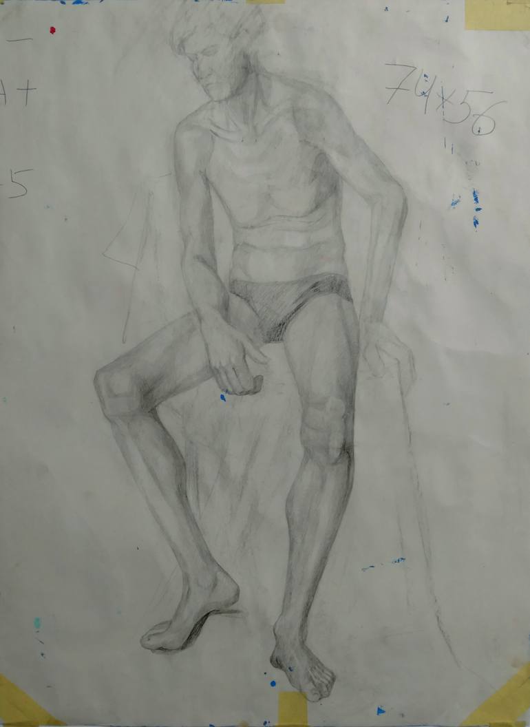 Original Realism Nude Painting by Kyrylo Bondarenko