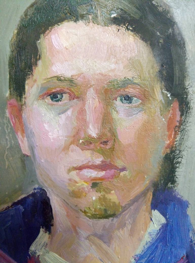 Original Impressionism Men Painting by Kyrylo Bondarenko