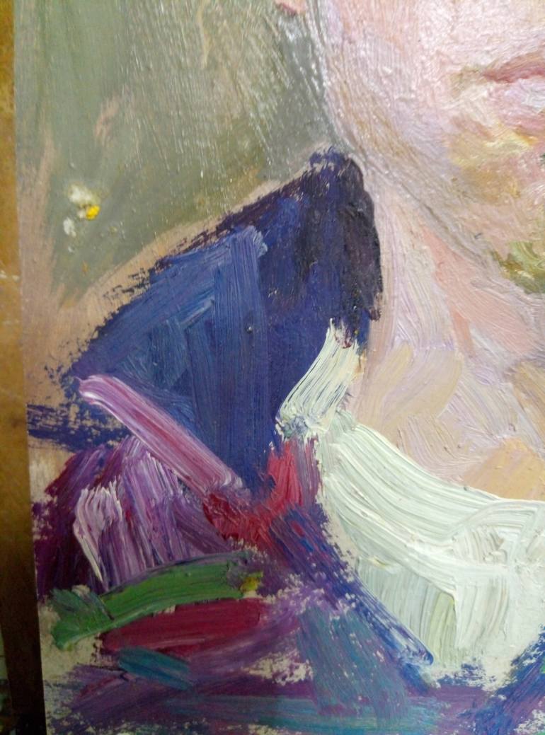 Original Impressionism Men Painting by Kyrylo Bondarenko